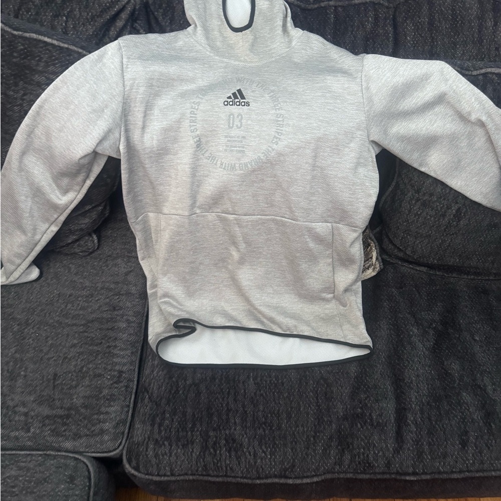 Adidas Heather Gray Hoodie